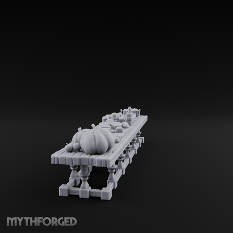 Harvest Feast Banquet Table Miniature for Dungeons and Dragons, Pathfinder or other TTRPGs
