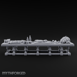 Harvest Feast Banquet Table Miniature for Dungeons and Dragons, Pathfinder or other TTRPGs
