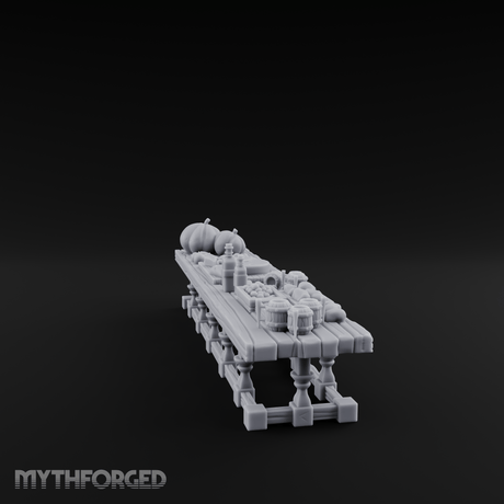 Harvest Feast Banquet Table Miniature for Dungeons and Dragons, Pathfinder or other TTRPGs