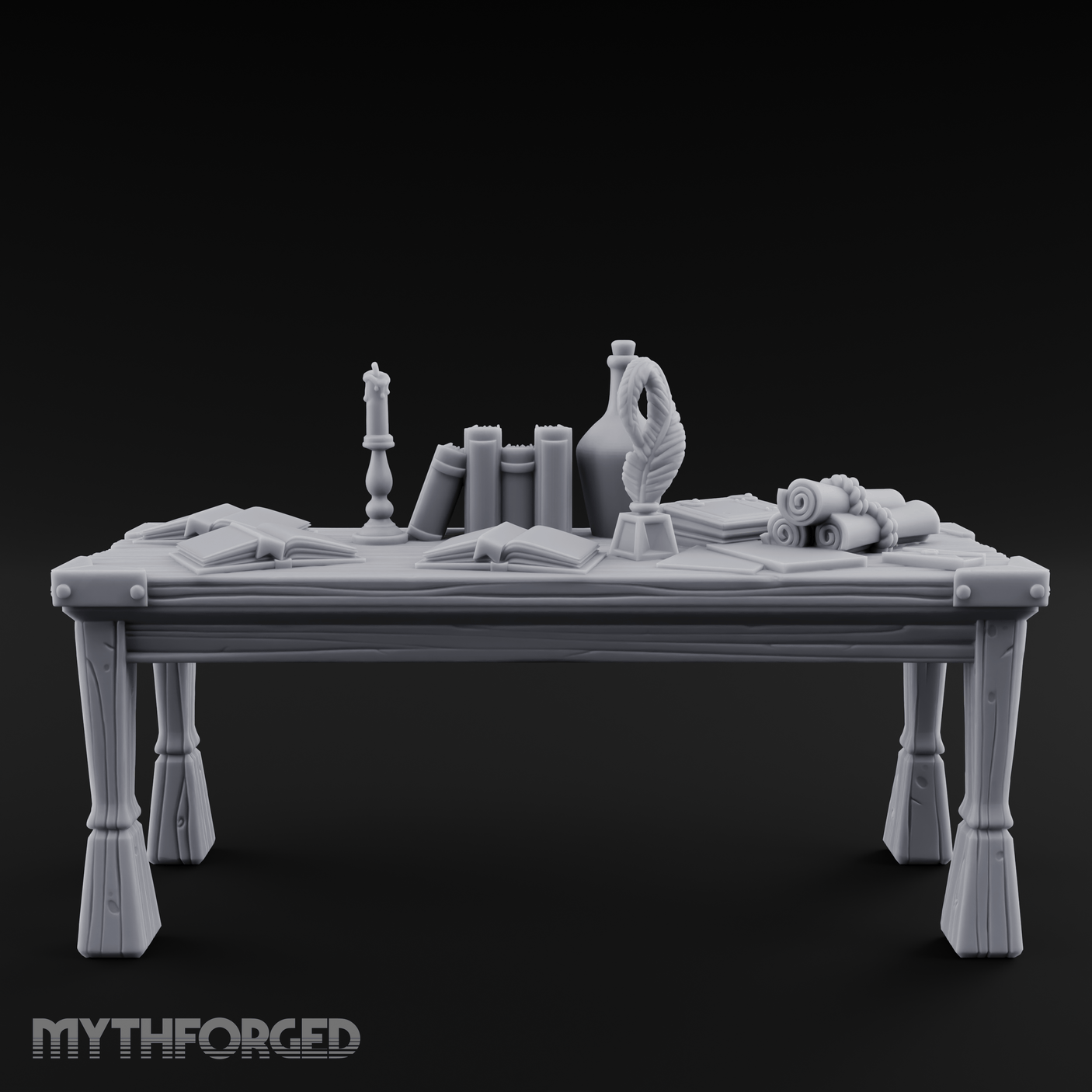 Scholar's Display Table Miniature for Dungeons and Dragons, Pathfinder or other TTRPGs