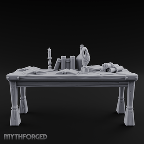 Scholar's Display Table Miniature for Dungeons and Dragons, Pathfinder or other TTRPGs