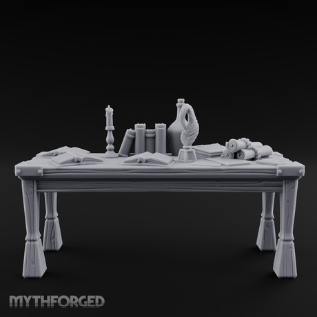 Scholar's Display Table Miniature for Dungeons and Dragons, Pathfinder or other TTRPGs