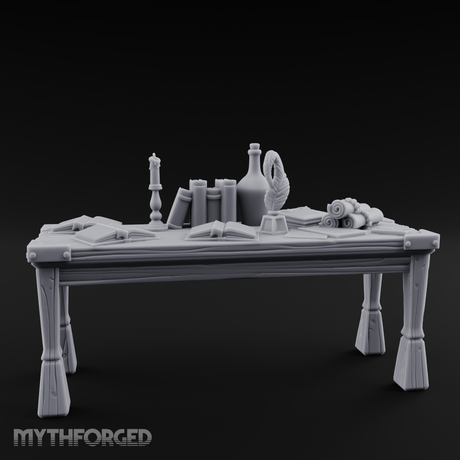 Scholar's Display Table Miniature for Dungeons and Dragons, Pathfinder or other TTRPGs