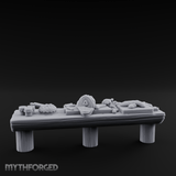 Feast-Laden Tavern Food Table Miniature for Dungeons and Dragons, Pathfinder or other TTRPGs