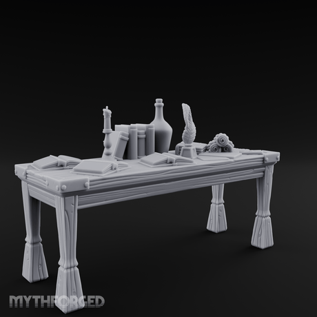 Scholar's Display Table Miniature for Dungeons and Dragons, Pathfinder or other TTRPGs