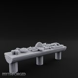 Feast-Laden Tavern Food Table Miniature for Dungeons and Dragons, Pathfinder or other TTRPGs