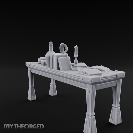 Scholar's Display Table Miniature for Dungeons and Dragons, Pathfinder or other TTRPGs