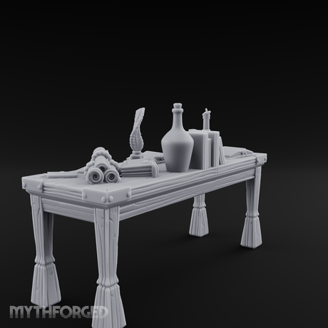 Scholar's Display Table Miniature for Dungeons and Dragons, Pathfinder or other TTRPGs