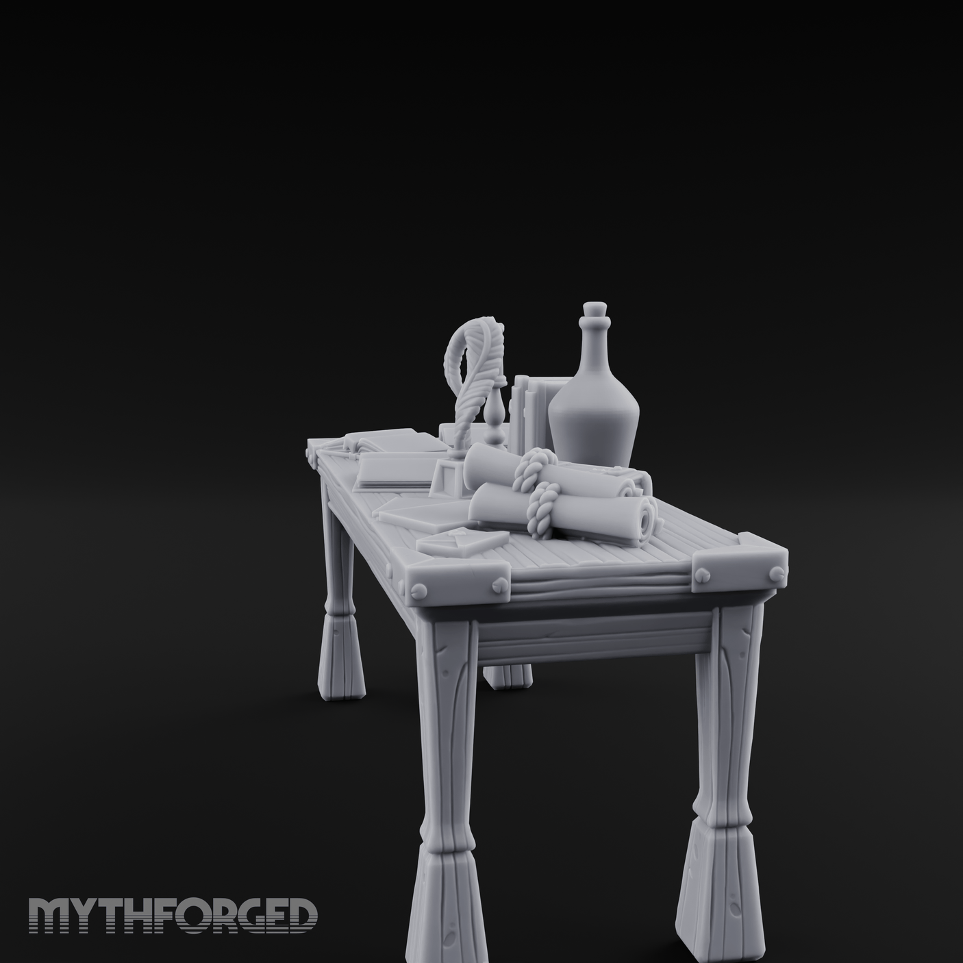 Scholar's Display Table Miniature for Dungeons and Dragons, Pathfinder or other TTRPGs