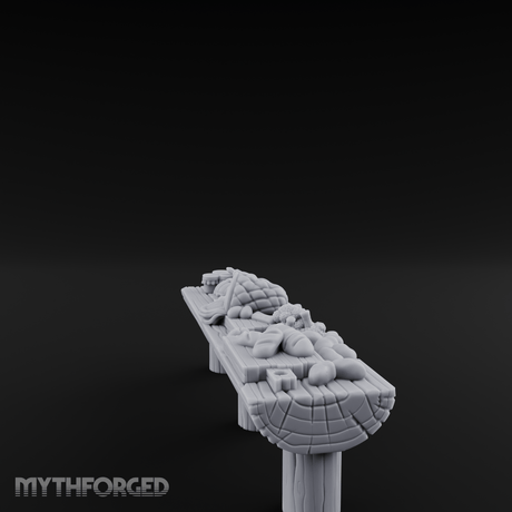 Feast-Laden Tavern Food Table Miniature for Dungeons and Dragons, Pathfinder or other TTRPGs