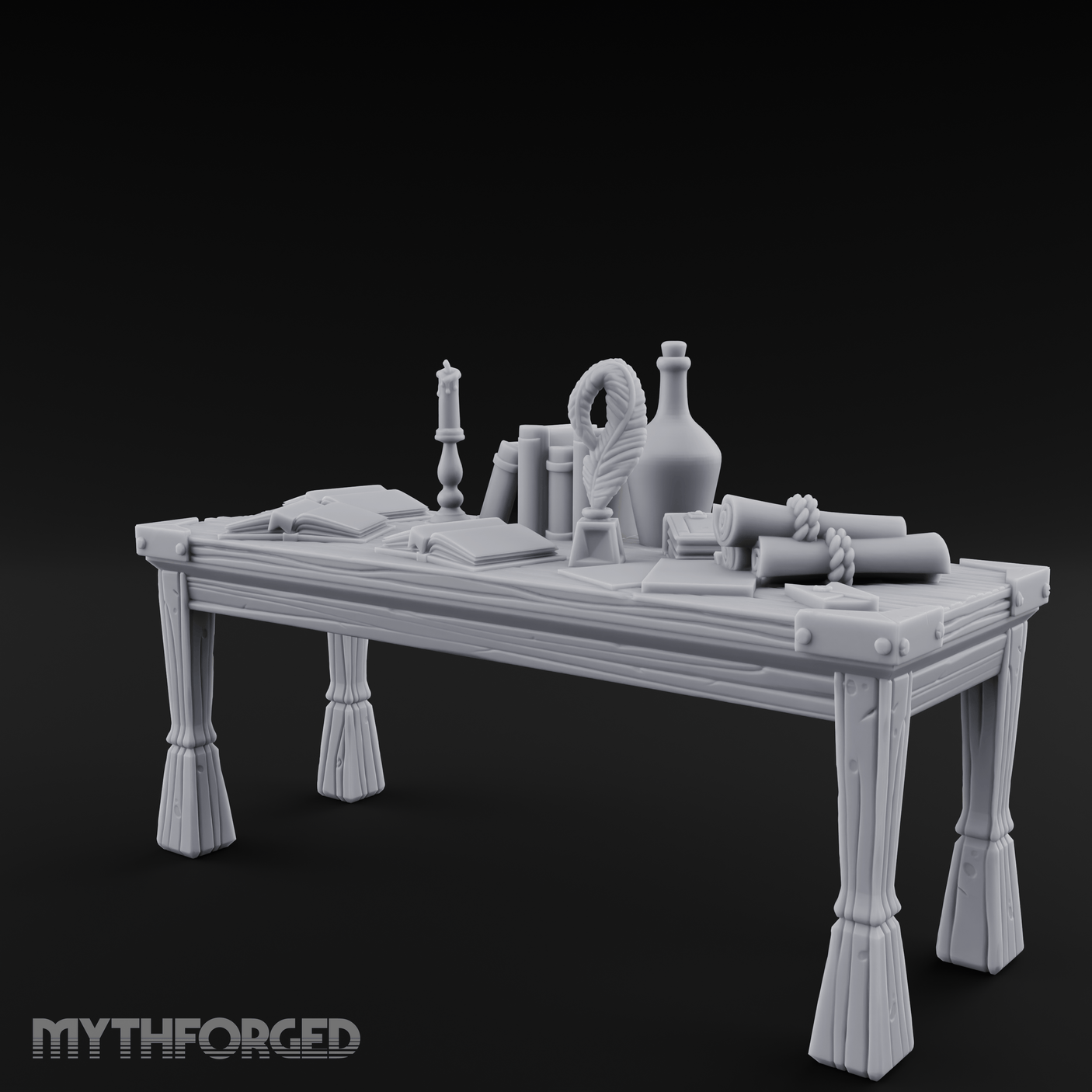 Scholar's Display Table Miniature for Dungeons and Dragons, Pathfinder or other TTRPGs