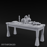 Scholar's Display Table Miniature for Dungeons and Dragons, Pathfinder or other TTRPGs