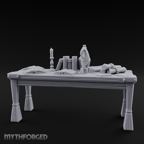 Scholar's Display Table Miniature for Dungeons and Dragons, Pathfinder or other TTRPGs
