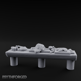 Feast-Laden Tavern Food Table Miniature for Dungeons and Dragons, Pathfinder or other TTRPGs