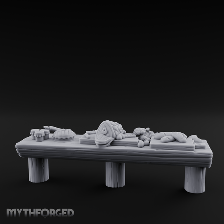 Feast-Laden Tavern Food Table Miniature for Dungeons and Dragons, Pathfinder or other TTRPGs