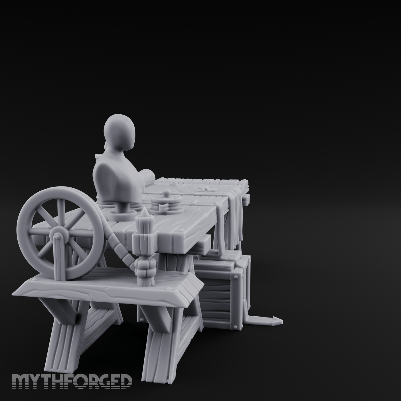 Tailored-Display Tailor's Work Table Miniature for Dungeons and Dragons, Pathfinder or other TTRPGs