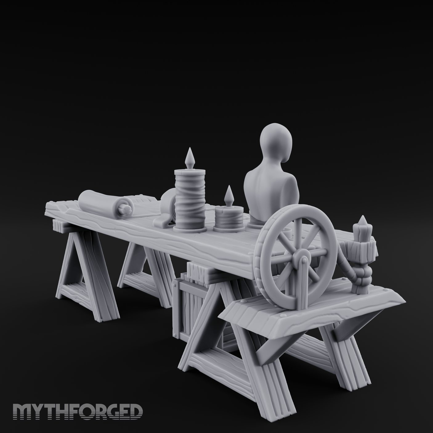 Tailored-Display Tailor's Work Table Miniature for Dungeons and Dragons, Pathfinder or other TTRPGs
