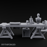 Tailored-Display Tailor's Work Table Miniature for Dungeons and Dragons, Pathfinder or other TTRPGs