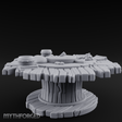 Feast-Laden Rustic Wooden Table Miniature for Dungeons and Dragons, Pathfinder or other TTRPGs