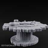 Feast-Laden Rustic Wooden Table Miniature for Dungeons and Dragons, Pathfinder or other TTRPGs