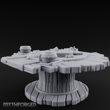 Feast-Laden Rustic Wooden Table Miniature for Dungeons and Dragons, Pathfinder or other TTRPGs