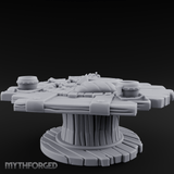 Feast-Laden Rustic Wooden Table Miniature for Dungeons and Dragons, Pathfinder or other TTRPGs