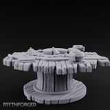 Feast-Laden Rustic Wooden Table Miniature for Dungeons and Dragons, Pathfinder or other TTRPGs