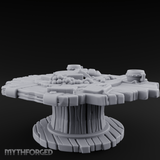 Feast-Laden Rustic Wooden Table Miniature for Dungeons and Dragons, Pathfinder or other TTRPGs