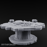Feast-Laden Rustic Wooden Table Miniature for Dungeons and Dragons, Pathfinder or other TTRPGs