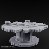 Feast-Laden Rustic Wooden Table Miniature for Dungeons and Dragons, Pathfinder or other TTRPGs