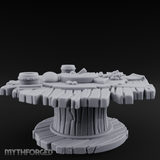Feast-Laden Rustic Wooden Table Miniature for Dungeons and Dragons, Pathfinder or other TTRPGs