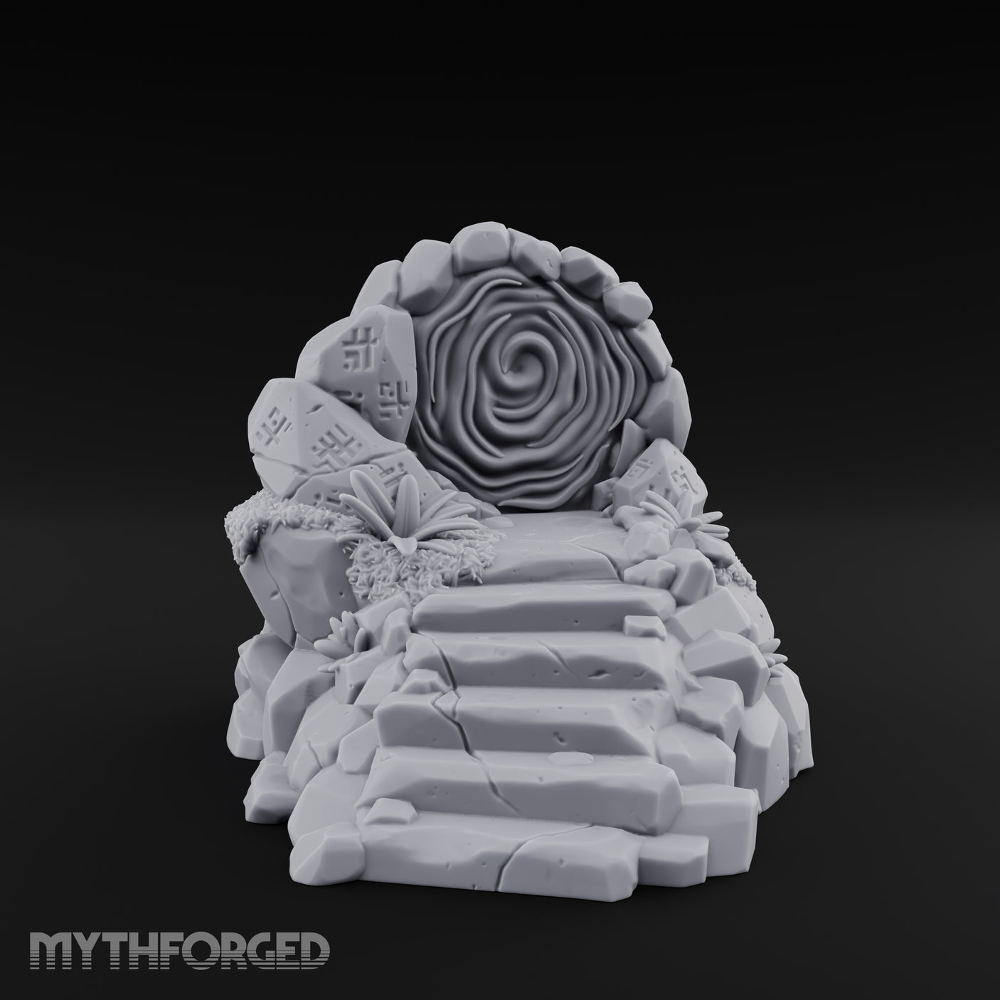Swirling Runestone Portal Miniature for Dungeons and Dragons, Pathfinder or other TTRPGs