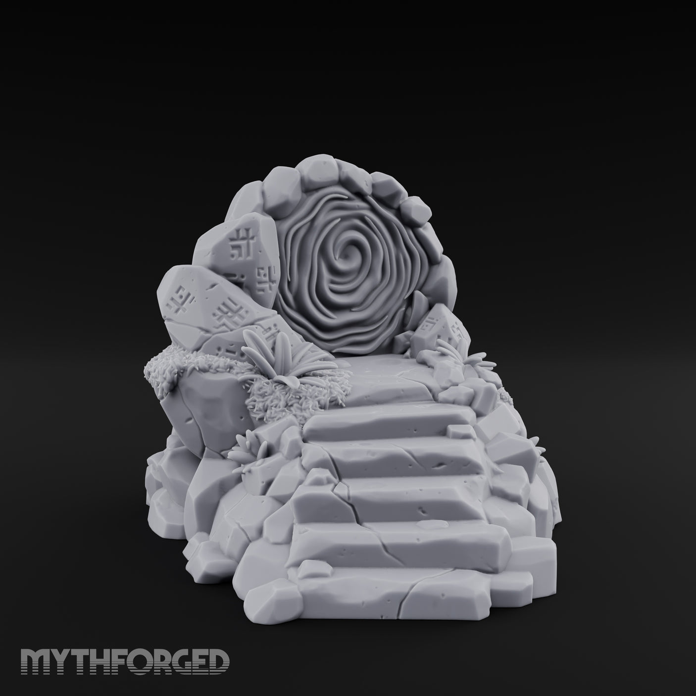Swirling Runestone Portal Miniature for Dungeons and Dragons, Pathfinder or other TTRPGs