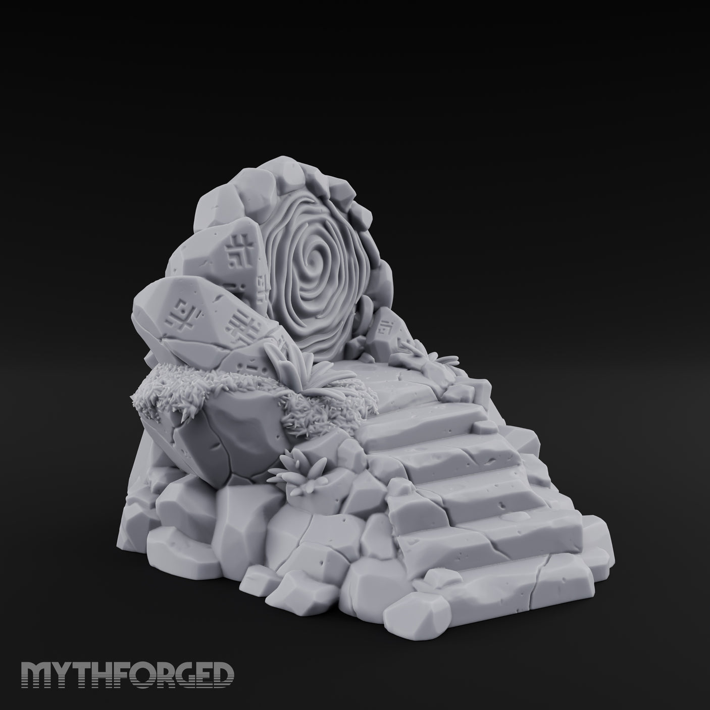 Swirling Runestone Portal Miniature for Dungeons and Dragons, Pathfinder or other TTRPGs
