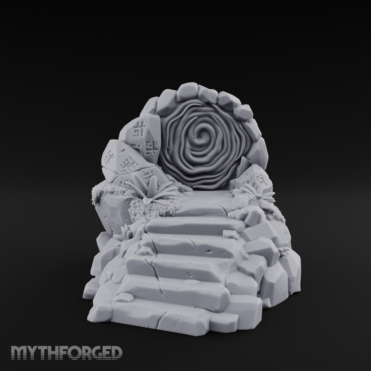 Swirling Runestone Portal Miniature for Dungeons and Dragons, Pathfinder or other TTRPGs
