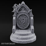 Vine-Draped Arcane Portal Shrine Miniature for Dungeons and Dragons, Pathfinder or other TTRPGs
