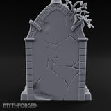 Vine-Draped Arcane Portal Shrine Miniature for Dungeons and Dragons, Pathfinder or other TTRPGs