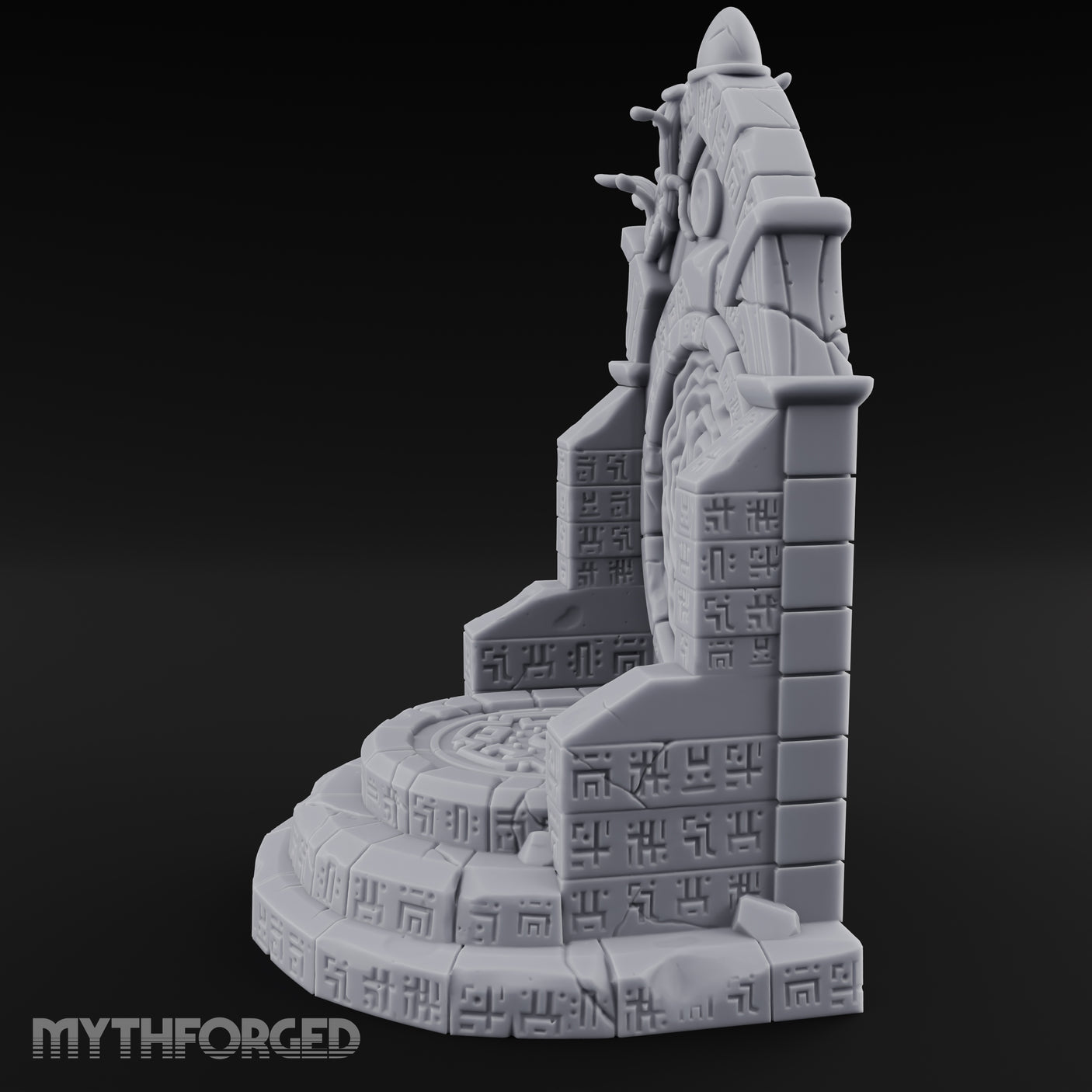 Vine-Draped Arcane Portal Shrine Miniature for Dungeons and Dragons, Pathfinder or other TTRPGs