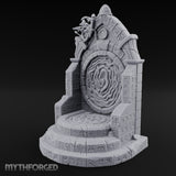 Vine-Draped Arcane Portal Shrine Miniature for Dungeons and Dragons, Pathfinder or other TTRPGs