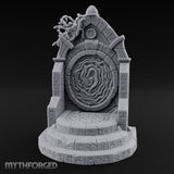 Vine-Draped Arcane Portal Shrine Miniature for Dungeons and Dragons, Pathfinder or other TTRPGs