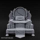 Flame-Crowned Demon Lord's Throne Miniature for Dungeons and Dragons, Pathfinder or other TTRPGs