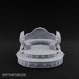 Shell-Crowned Ritual Throne Miniature for Dungeons and Dragons, Pathfinder or other TTRPGs