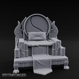 Flame-Crowned Demon Lord's Throne Miniature for Dungeons and Dragons, Pathfinder or other TTRPGs