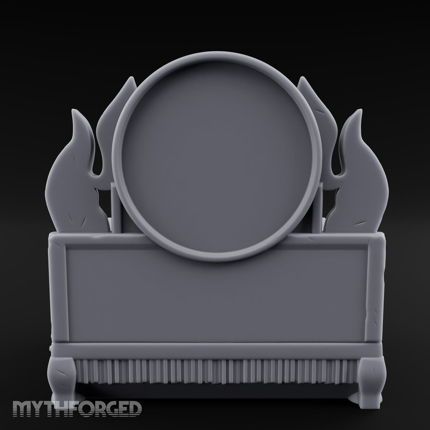 Flame-Crowned Demon Lord's Throne Miniature for Dungeons and Dragons, Pathfinder or other TTRPGs