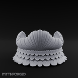 Shell-Crowned Ritual Throne Miniature for Dungeons and Dragons, Pathfinder or other TTRPGs