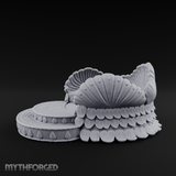 Shell-Crowned Ritual Throne Miniature for Dungeons and Dragons, Pathfinder or other TTRPGs