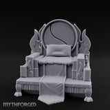 Flame-Crowned Demon Lord's Throne Miniature for Dungeons and Dragons, Pathfinder or other TTRPGs