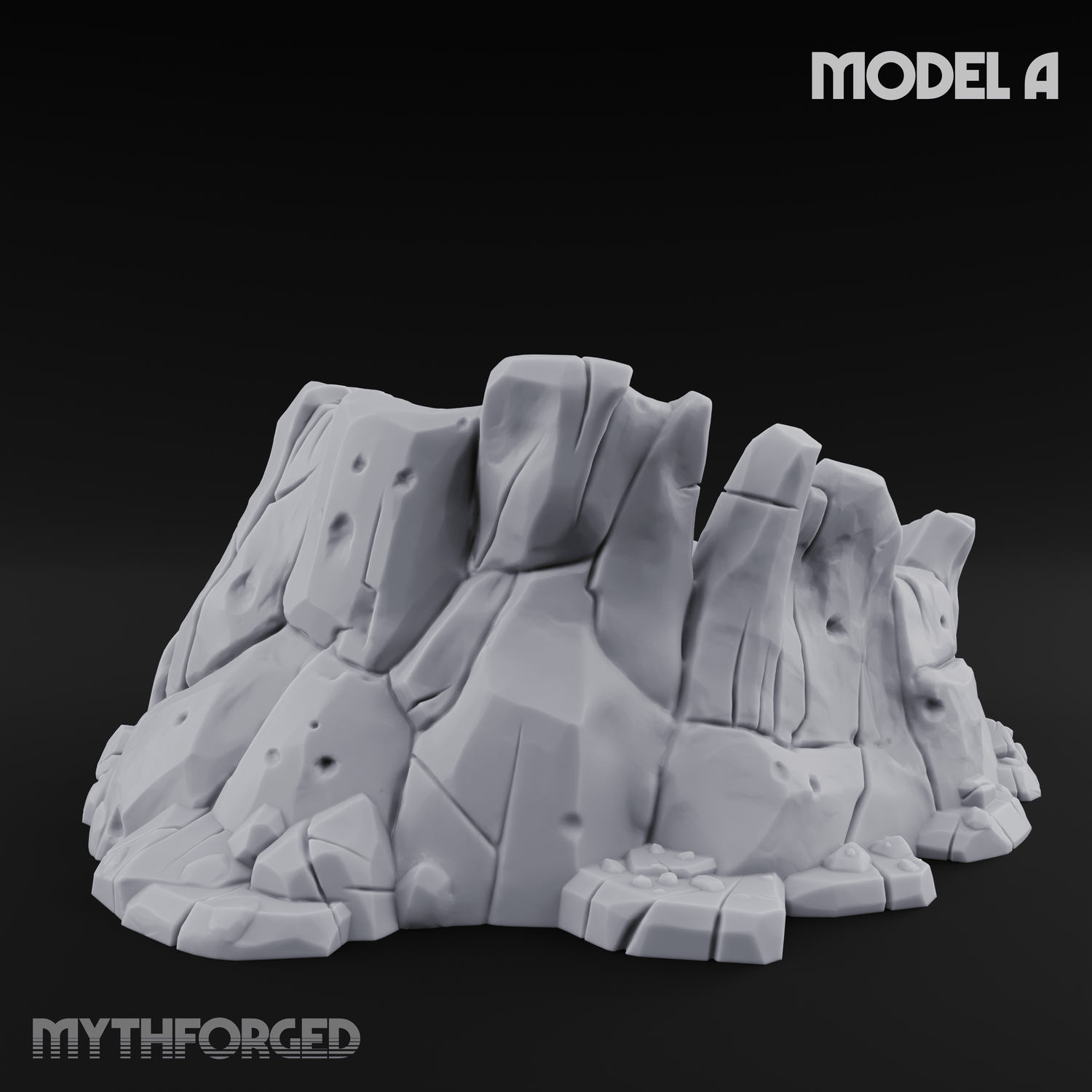 Rugged Lava Terrain A Miniature for Dungeons and Dragons, Pathfinder or other TTRPGs