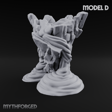 Rugged Lava Terrain D Miniature for Dungeons and Dragons, Pathfinder or other TTRPGs