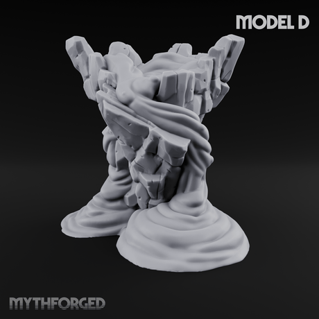 Rugged Lava Terrain D Miniature for Dungeons and Dragons, Pathfinder or other TTRPGs